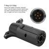 7 Way to 6 Way Flat Blade Trailer Towbar Towing Plug Adapter Connector 12V US Plug