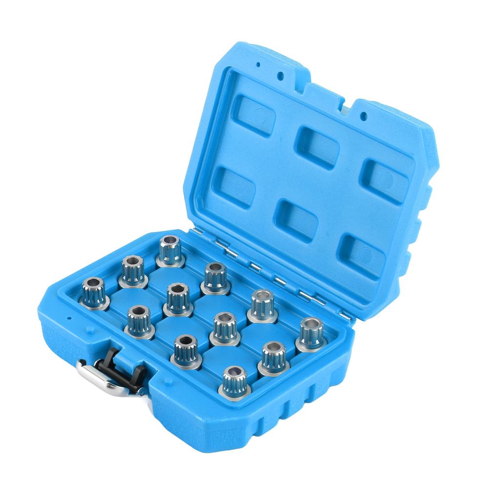 12pcs Car Spline Bits Locking Wheel Nuts Remove Tool Kits Auto Maintenance Repair