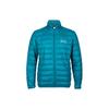 EA7 Logo Print Long Sleeve Down Jacket Men Outerwear Blue Green 8NPB01-PN29Z-1572