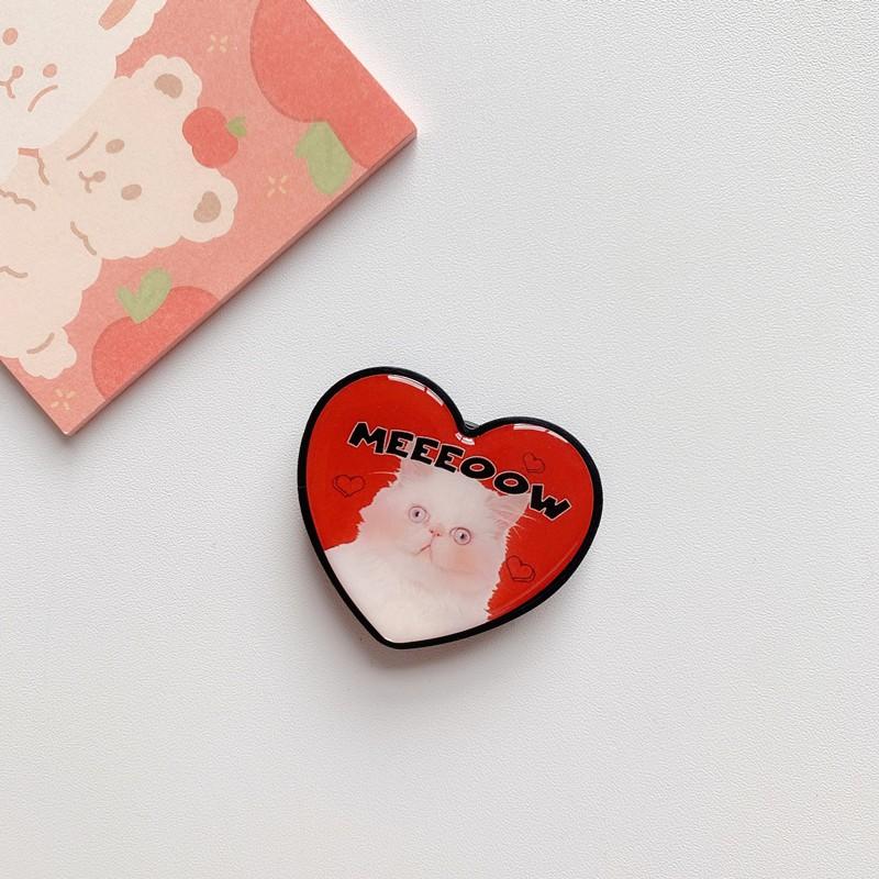 

Airbag Bracket Heart-shaped Dropper Company Gift Logo Retractable Desktop Lazy Live Streaming Artifact Mobile Phone Wholesale