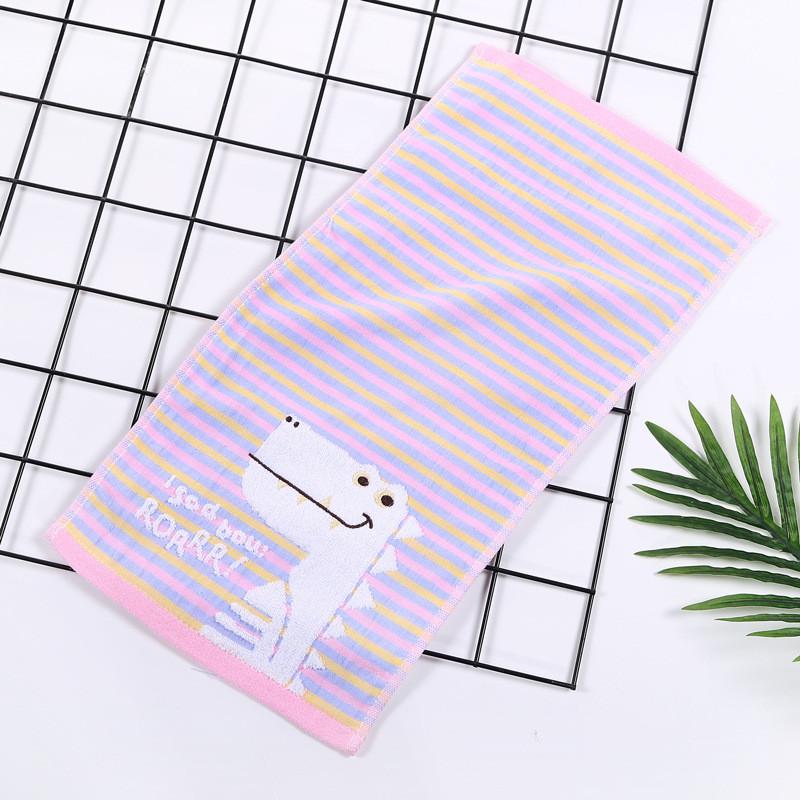 1Pc 25x50cm Kindergarten Cartoon Crocodile Jacquard Cotton Soft Absorbent Bathroom Children Hand Face Towel