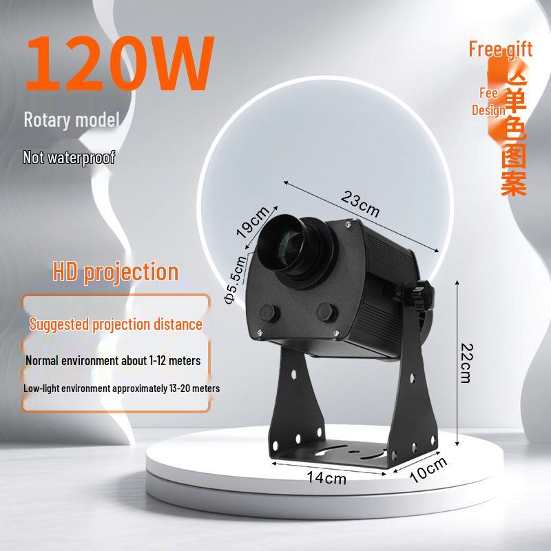 Waterproof Outdoor Logo & Text Projector Light for Shop Facades & Walls