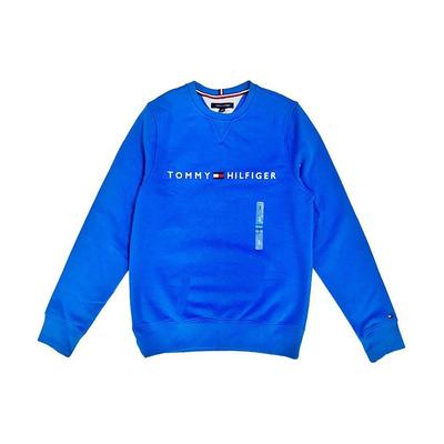 Letter Round Neck Pullover Long Sleeve Sweatshirt Men Sweatshirt Blue 78D8989-425
