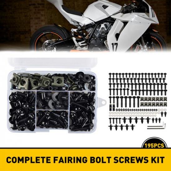 Black Body Screws Complete Fairing Bolt Kit For KAWASAKI NINJA Suzuki Hayab