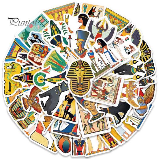

50 шт., наклейки в стиле Древнего Египта, съемные самоклеящиеся мультяшные наклейки для скрапбукинга, бутылок с водой, ноутбука 50pcs