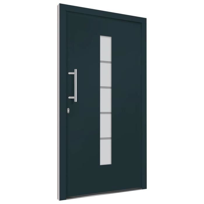 VidaXL Porte d'entrée Aluminium et PVC Anthracite 110x210 cm