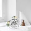 2D Flat, Bible Verse Acrylic Christian Gift Desktop Decor Plaque, Home Decor Plaque Hanging Wall Art Decorative Garden Decoration for Room Door Signs