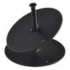 Stylish Black Door Hole Cover Plate with Screws for Quick Installation