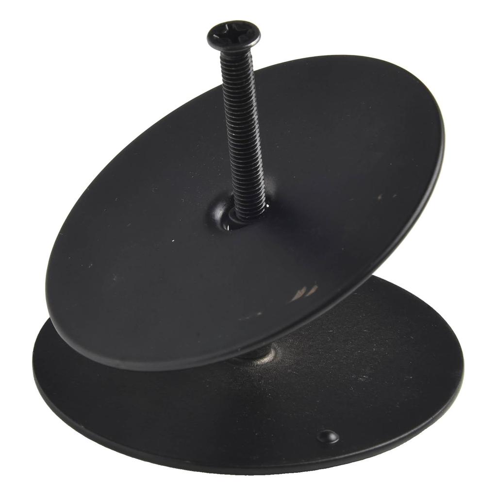 Stylish Black Door Hole Cover Plate with Screws for Quick Installation