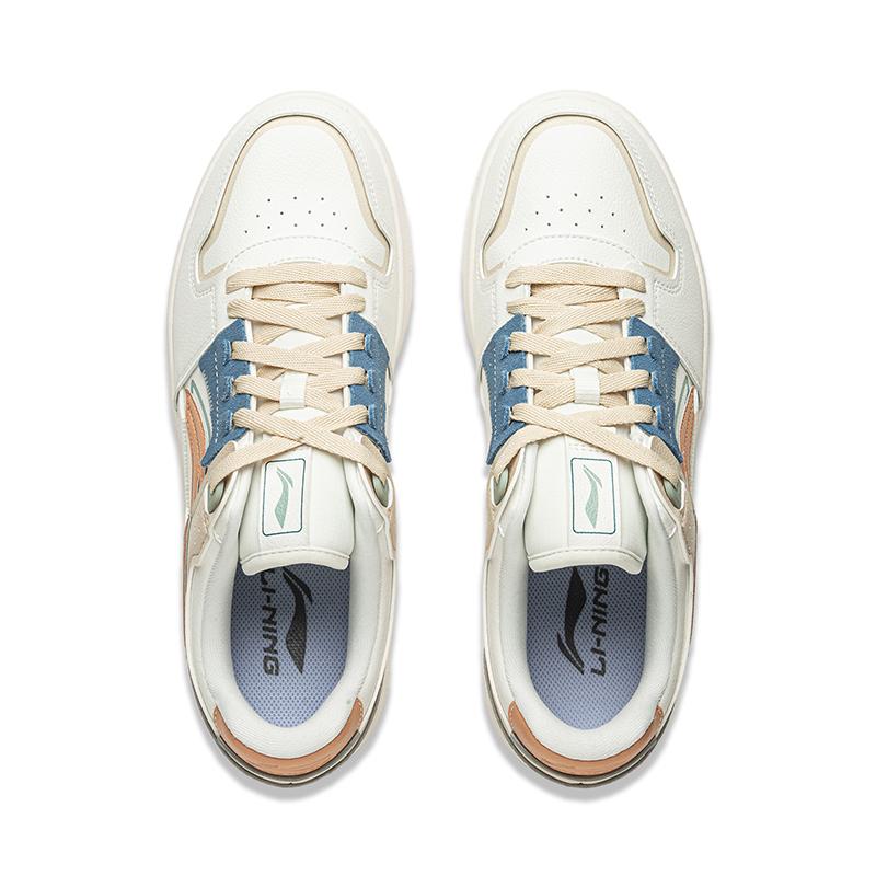 Li Ning Tian Ji Series Thick Sole Low Top Skate Shoes Men Skate Shoes Cloud-White AGCU523-1
