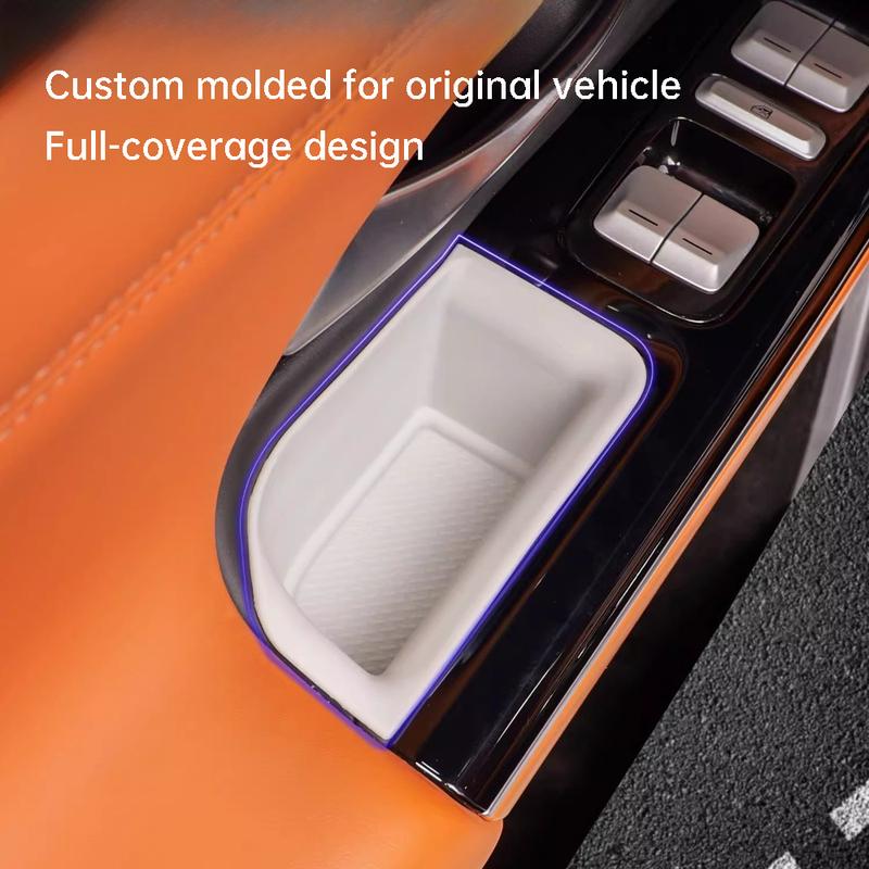 For XPeng G9 22-25 Car Door Storage Box Organizer Door Handle Slot Trash Can Organizing Tray Interior Tidying Accessories