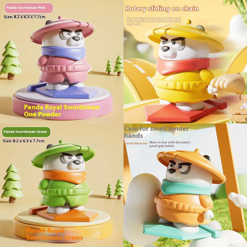 Panda Wind Up Chain Reaction Toy STEM Learning Educational Toy for Youngsters Ages 3+,Multicolor Safe Material, Imaginative Play, Playful Design