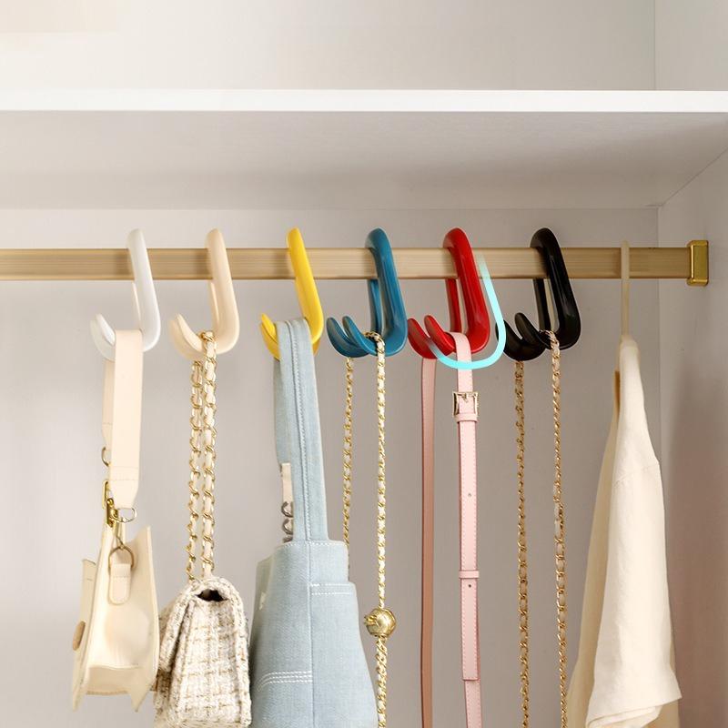Double Hook Multi-functional Multi-purposeBag Holder Home Closet Hat Silk Scarf Shawls Purse Handbag Storage Arched Hanger Hook