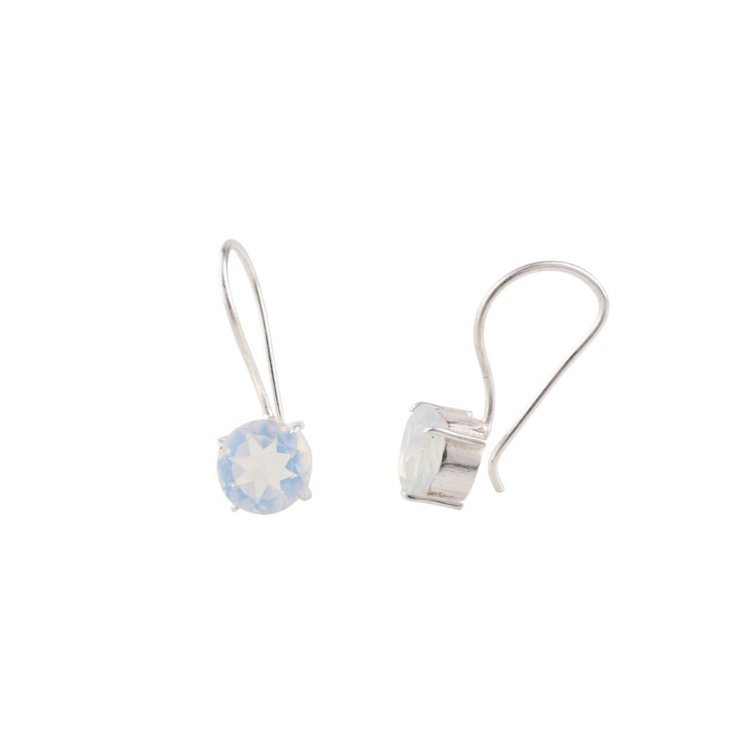 Milchiger Opal Edelstein 925 Sterlingsilber Schmuck Handgefertigte Ohrringe 0,92" Für Ehefrau EE-174-20