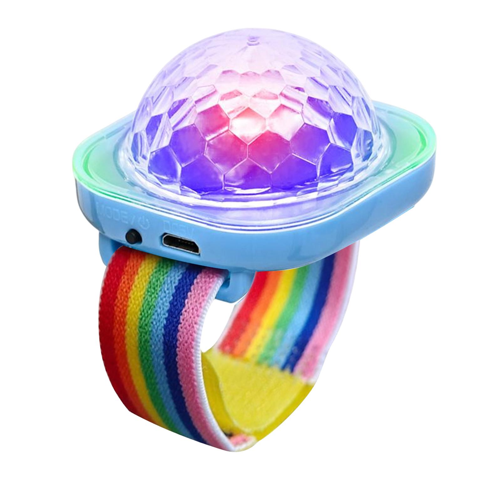 USB Браслет Светодиодный Диско-Шар Перезаряжаемый 400 мАч Браслет Диско-Стробоскоп Управление Звуком Атмосферное Освещение для Клуба KTV