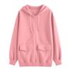 Ladies Fashion Casual Long Sleeve Round Neck Hoodie Pullover Top With  Pockets