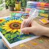 Transparent Press-Type Bead Pen 3D Pixel Puzzle Anti-slip Automatic Press Bead Pen with Bead Containers Handmade Fuse Bead Pen