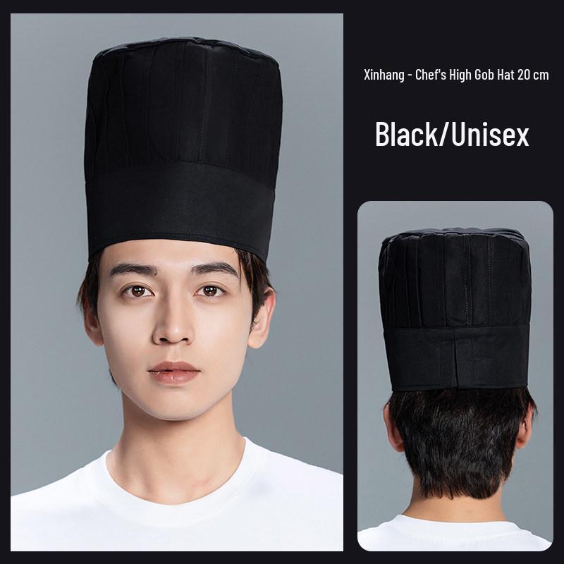 

Высококачественная белая поварская шапка для мужчин для ресторанов и кондитерских Other чёрный