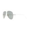 Cartier Metall Pilotenbrille Mit Gravierten Bügeln Herren Sonnenbrille Silber CT0110S