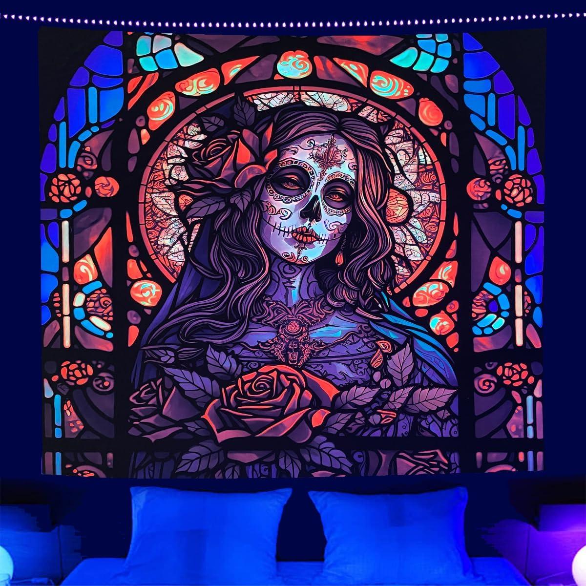 Tapestry dixutzi dark night skull wall 75x100