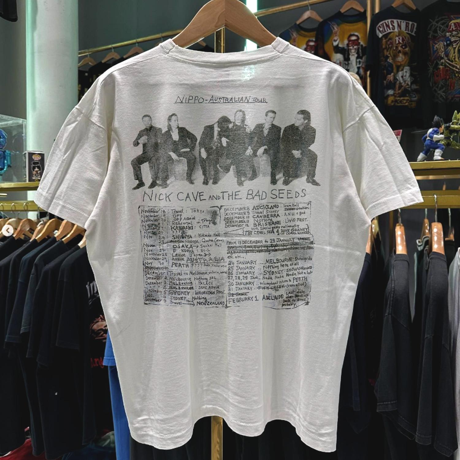 1990 Nick Cave Nippo Australia Tour Promo T-Shirt White XXL S