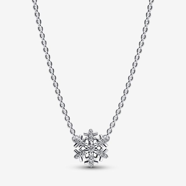 Selling 925 Sterling Silver Shiny Snowflake Collarbone Chain Set Exquisite Charm Women 'S Jewelry Diy Gift For Girlfriend