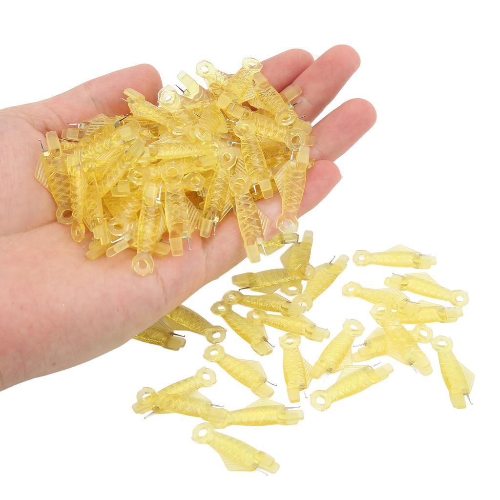 100 PCS Fish Needle Threaders Large Yellow Mini Small Fish Sewing Machine Automatic Needle Threader