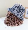 2021 Winter Unisex Custom Furry Fluffy Faux Fur Digital Print Bucket Hat for Daily Casual or Party Wear