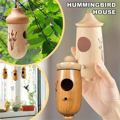 1 Pc Hummingbird House for Outside Hanging & Nesting, Wooden Birdhouse