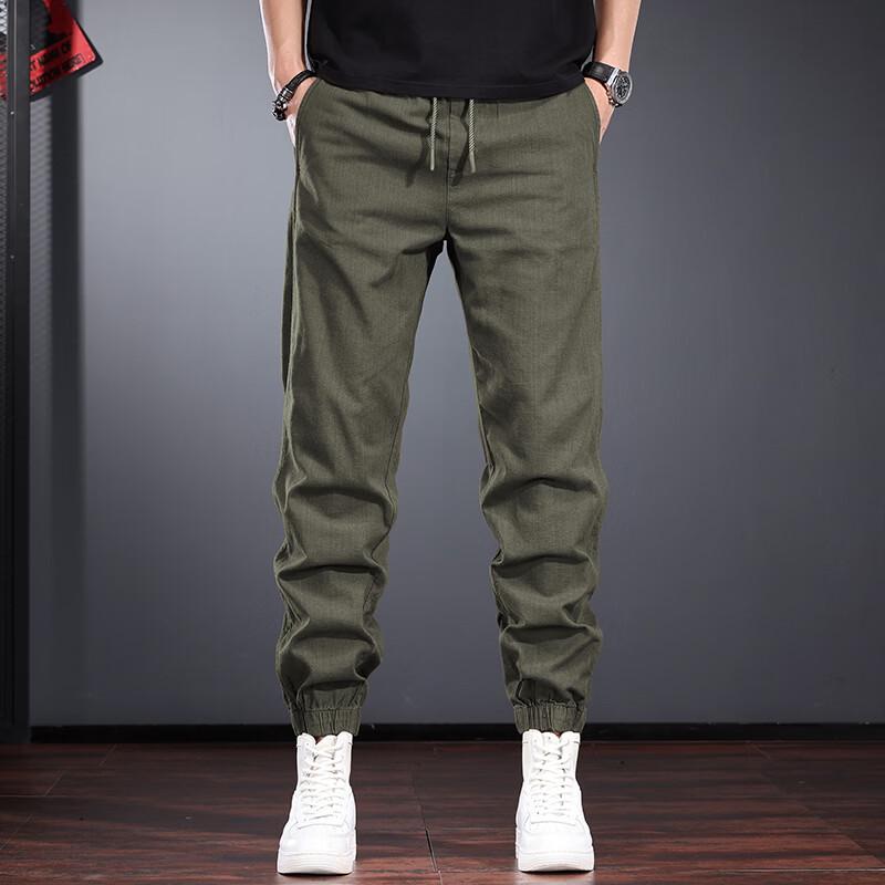 Мужские хлопковые свободные брюки-джоггеры карго большого размера M