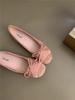 Gentle Flat-soled Evening Shoes French Silver New Chinese Single Shoes Women's Shoes New Spring and Summer Soft-soled Blue Ballet Shoes