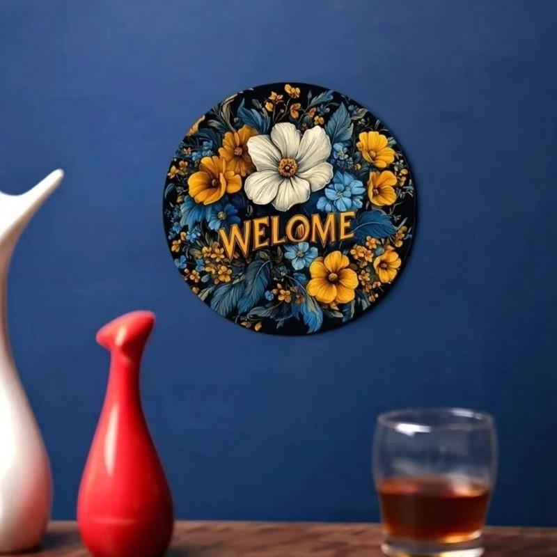 Retro Welcome Sign Metal Art Home Bar Cafe Decor