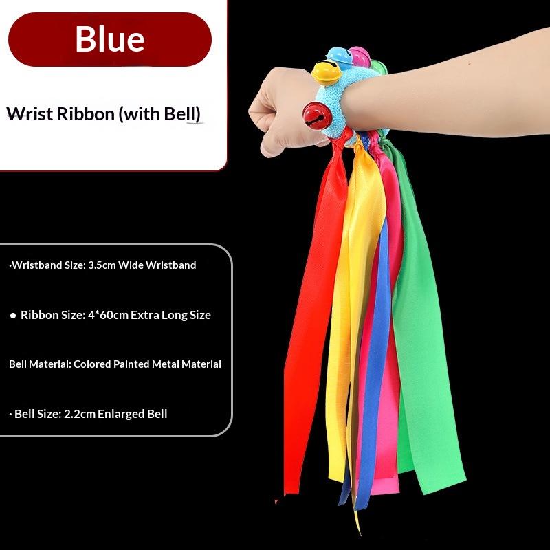 Children'S Wrist Ribbon Team Sports Pompom Cheerleading Big Match Pom Club Dance Props Elastic Bracelet With Elastic Rope