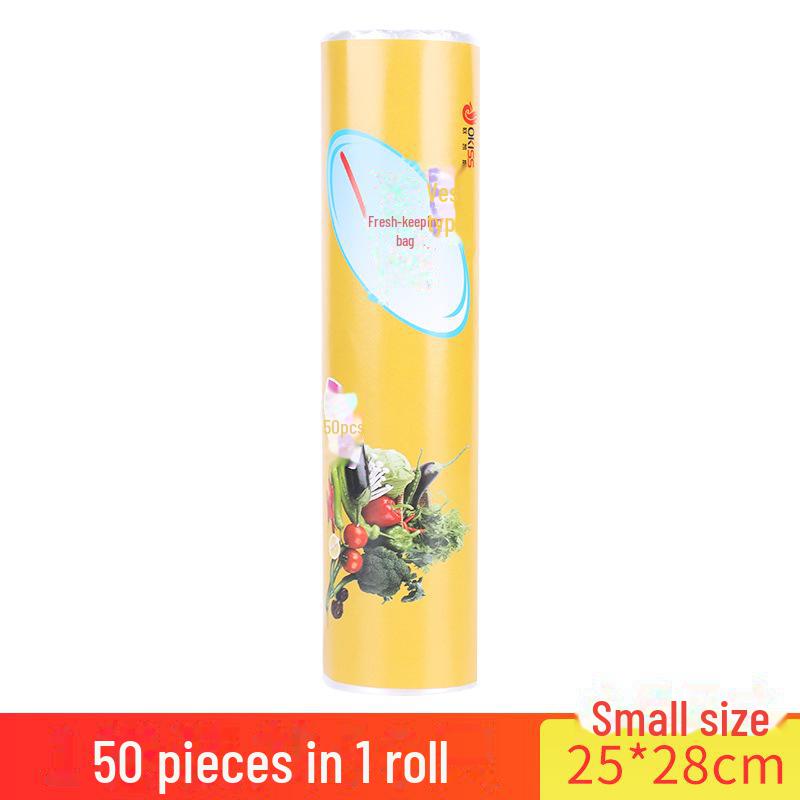 Household Vest-Style Plastic Fresh-Keeping Bags - Disposable and Reusable In Various Sizes for Kitchen and Refrigerator Food Storage