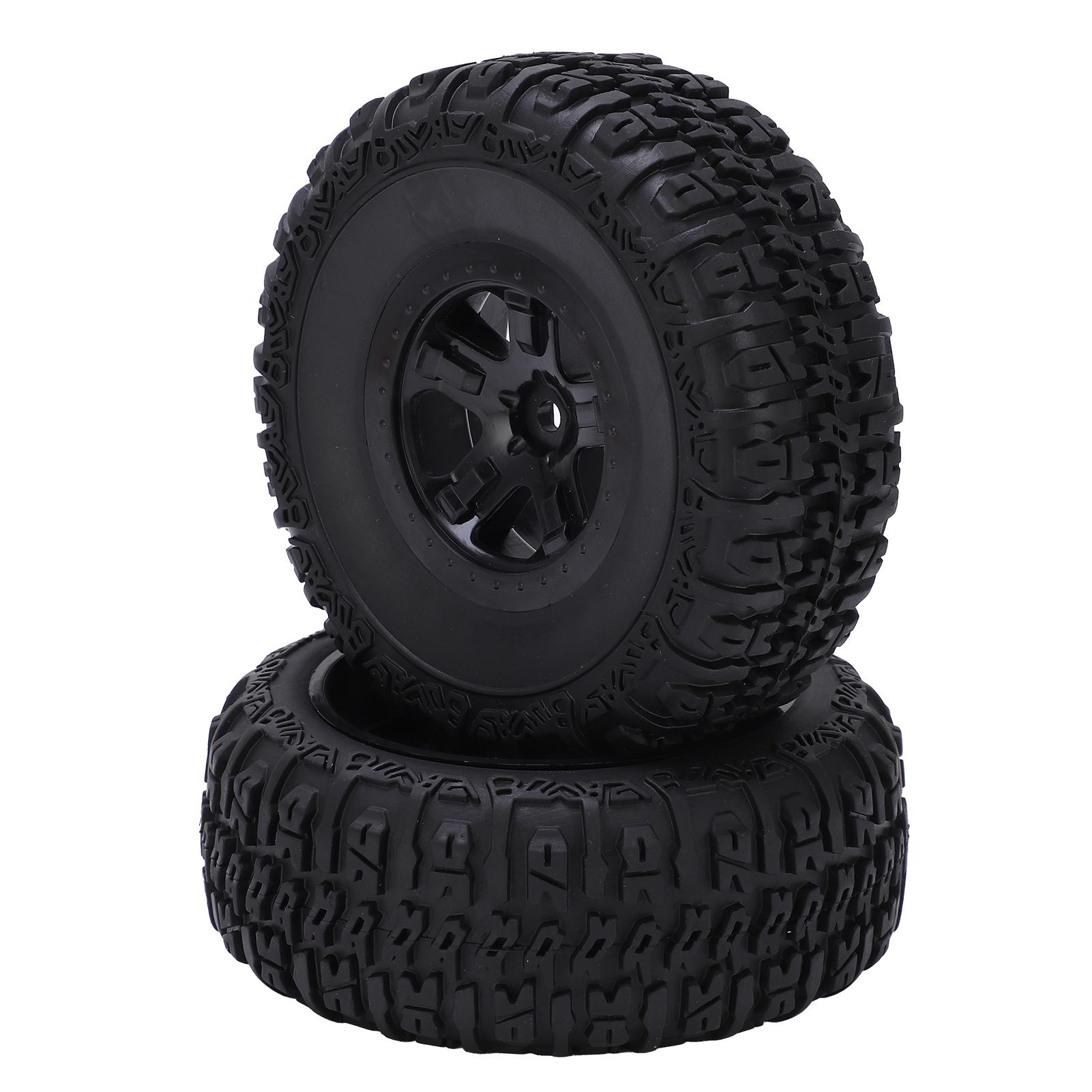 

2pcs Wheel Rim and Tires Set for Traxxas Slash 1/10 RC Short Course Truck Tires Upgrade Parts Black