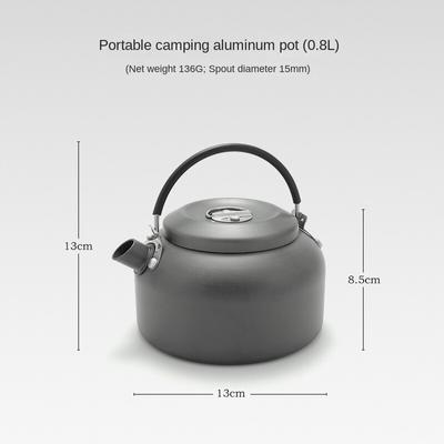 Outdoor-Camping-Wasserkocher, 1,4 l, Heim-Teekocher, Camping, großer Wasserkocher, 0,8 l, tragbarer Camping-Aluminium-Wasserkocher