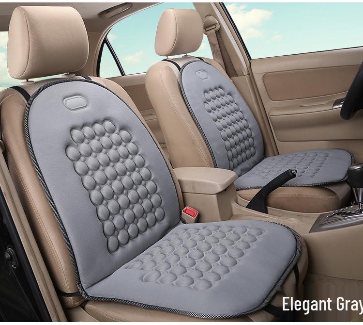 

Универсальная массажная накладка-подушка для автомобиля на 5 сидений серый