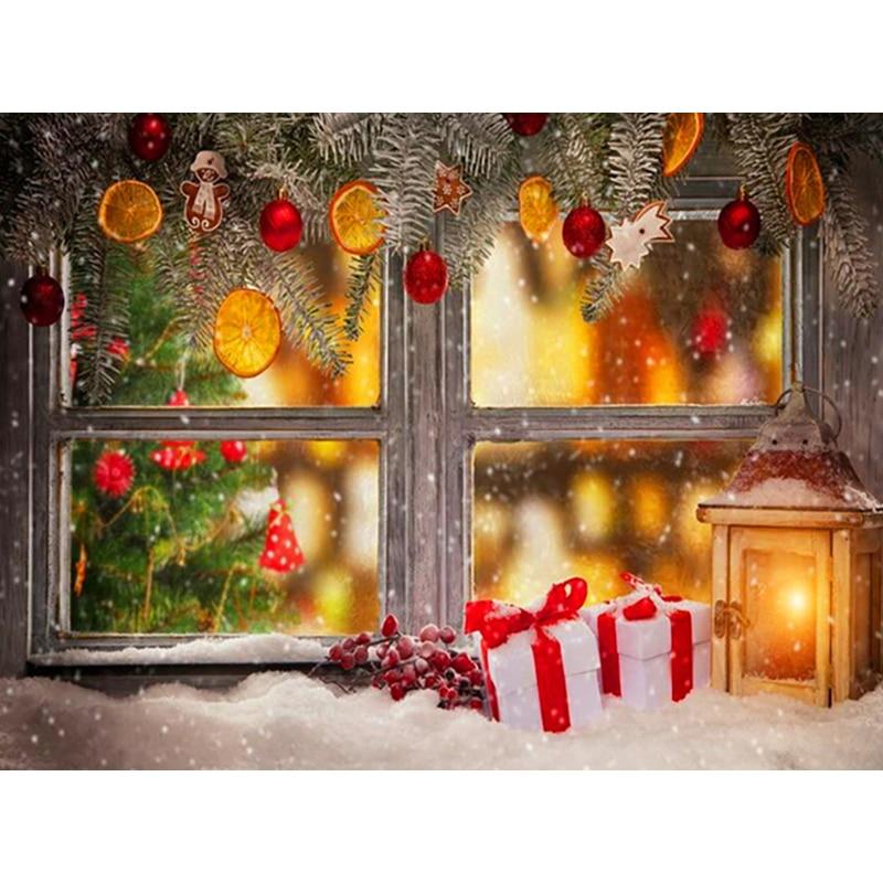 New 5D DIY Diamond Painting Snow Scene Diamond Embroidery Christmas Cross Stitch Full Round Drill Home Decor Manual Gift