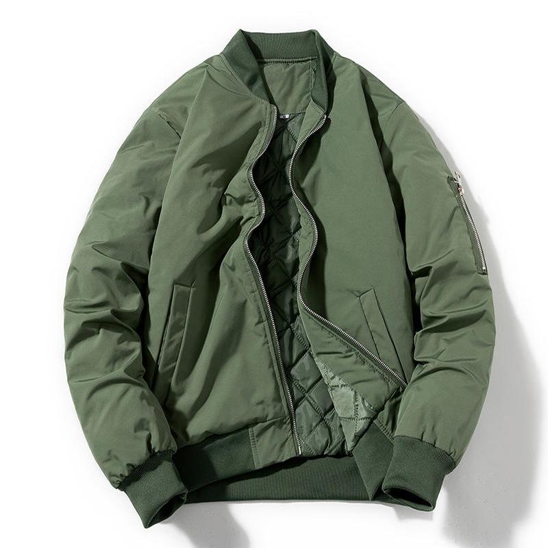 Frühling Herbst Arbeitskleidung Übergroße Grüne Arbeits-Pilotjacke Business Team Kleidung Baseballjacke Übergröße Bomberjacke
