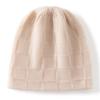 Men's and women's checkered cashmere hats Knitted hats Head protectors Plaid exquisite ear protectors Casual knitted hats