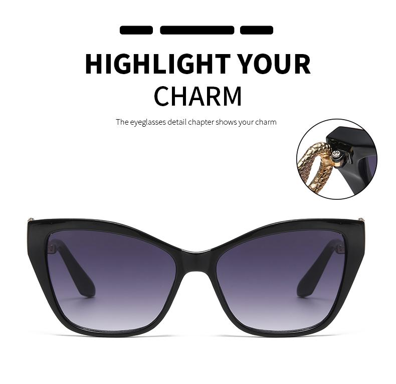 3 Pack Fashion Cat Eye Sunglasses Women Large Frame Stylish Gradient Outdoor Shades Eyewear Punk Unisex Shades UV400 Sunglasses