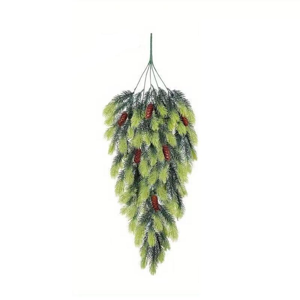 Simulated Hanging Pine Needle Branches Hanging Snowy Norfolk Pine Needles Indoor