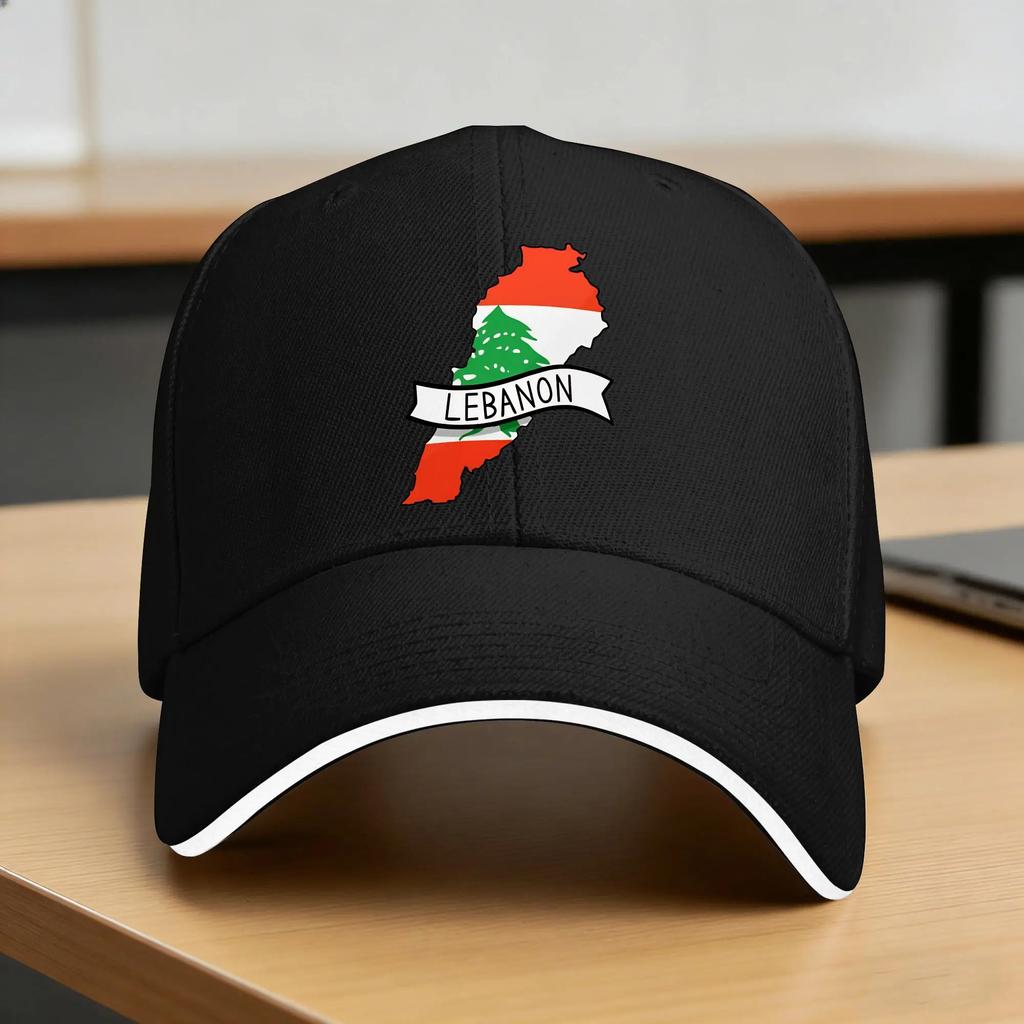Lebanon Flag Map Sun Baseball Cap Spring Unisex Adult Smile With Love Print Trucker Hat Adjustable Running Hippie Baseball Caps