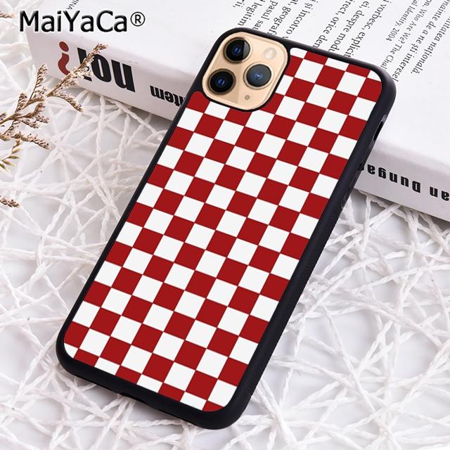 Checkerboard Plaid Checkered Phone Case For iPhone 17 Air 16 15 14 plus 12 13 pro max Shell Cover coque