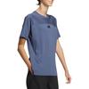 Adidas T Shirts Men's Sky Blue Crew Neck Moderate Straight Fit IT3938