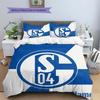 FC Schalke 04 Custom Name Pattern Bedding,Quilt Set Quilt Cover Pillowcase Home Birthday Gift(1 * duvet cover + 2 * pillowcase, without core)