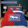 Ipswich Town FC Pattern Bedding uilt Set uilt Cover Pillowcase Home Decoration Birthday Gift (1 * duvet cover + 2 * pillowcase without core)