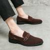 Nya Herrklänningsmockasiner Slip-on Monk Strap Loafers Lyxmode Brud Bröllopsskor Italiensk Stil Hemkomst Festskor