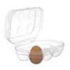 Transparent Plastic Container For 6 Eggs, Lockable