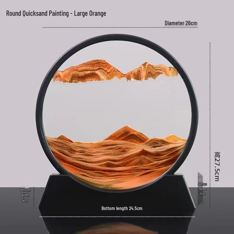 3D Flowing Sand Art Hourglass: Elegant Living Room & Office Decor, Perfect Small Gift